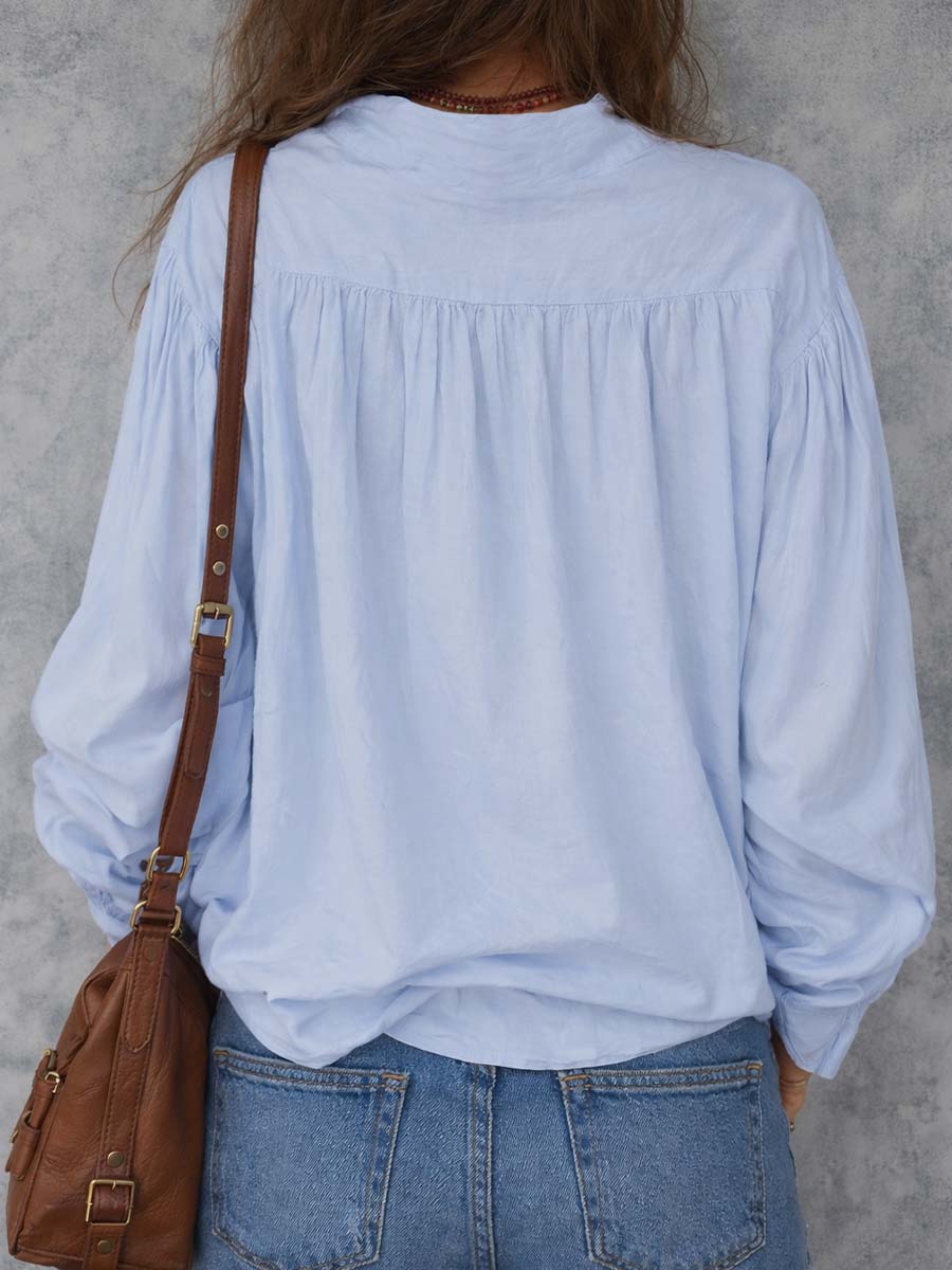 Iona Ruffle Trim Long Sleeve Blouse - view 2