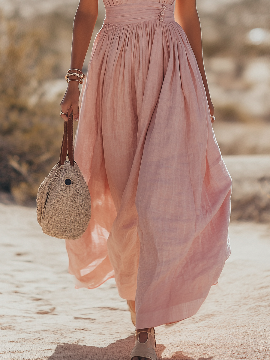 Cecily Boho Halter Maxi Dress - view 10