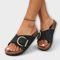 Sabine Cushioned Strap Sandals - front view