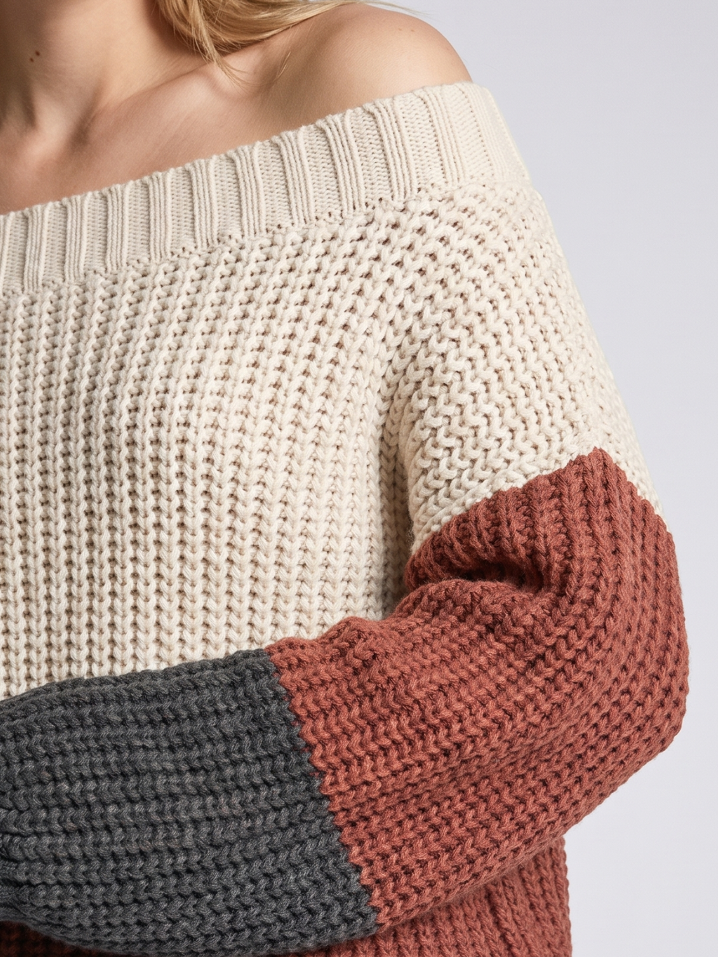 Bea Striped Oversized Boho Sweater - view 4