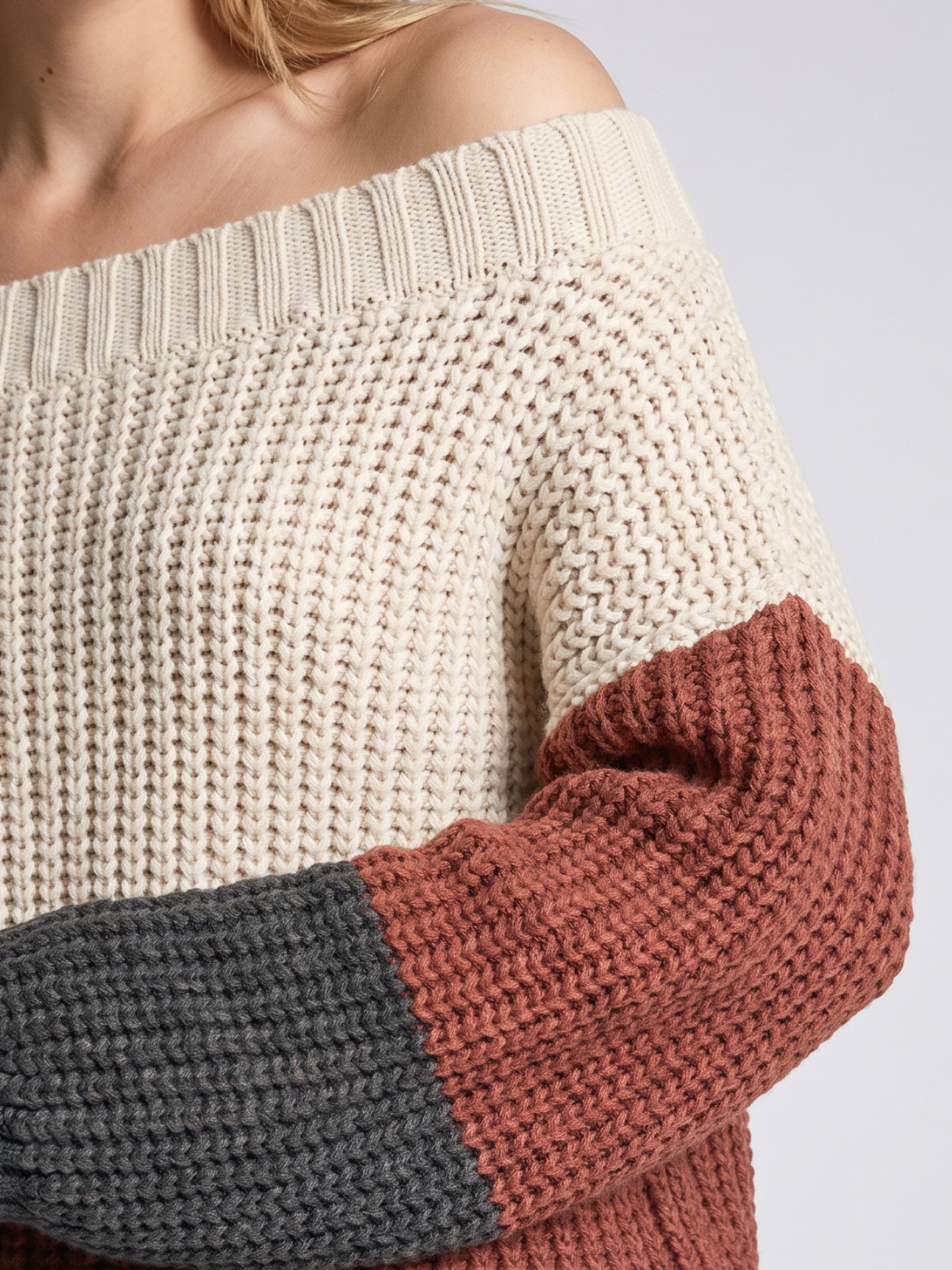 Bea Striped Oversized Boho Sweater - view 4