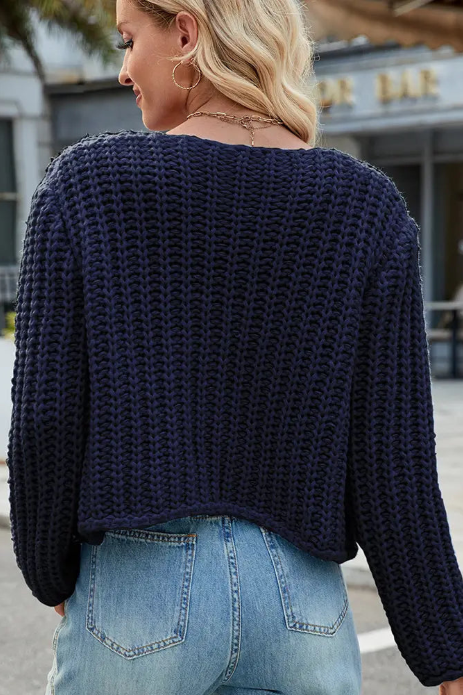Amira Button Front V Neck Patch Pocket Cardigan - view 10