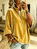 Rita Oversized Quarter Zip High Neck Sweater - view 5