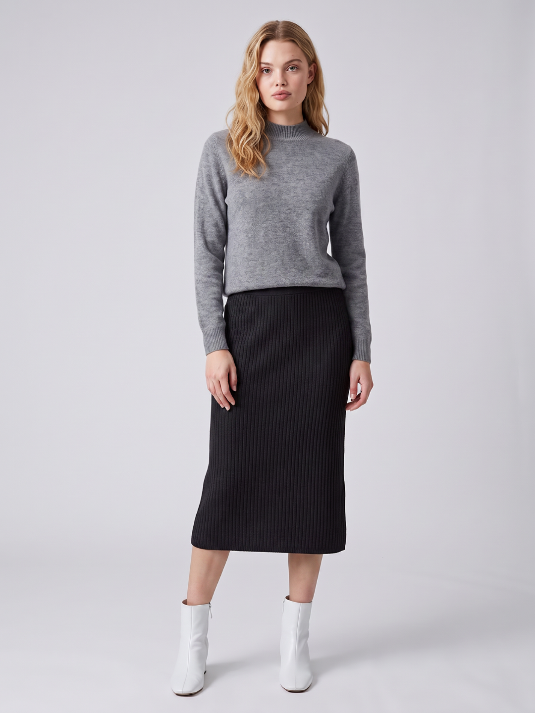 Romy Turtleneck Loose Fit Sweater - front view