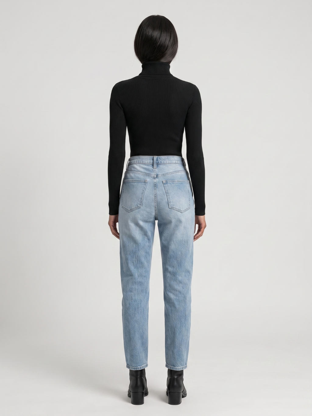 Robin Foldover Turtleneck Ribbed Sweater - view 5