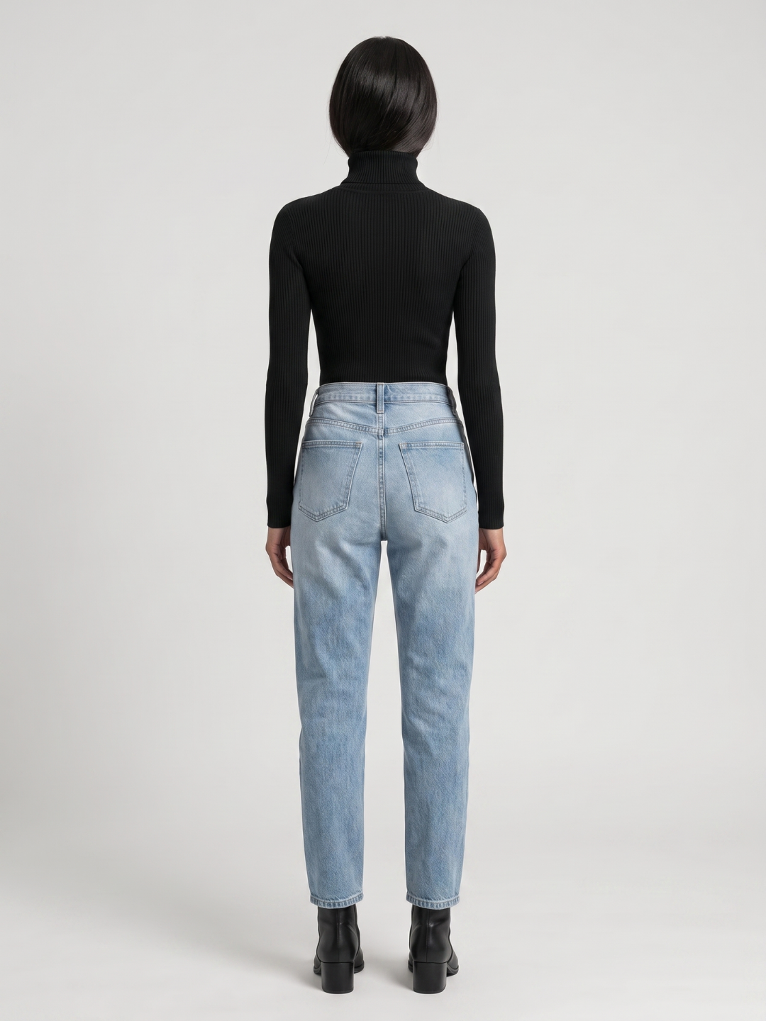 Robin Foldover Turtleneck Ribbed Sweater - view 5