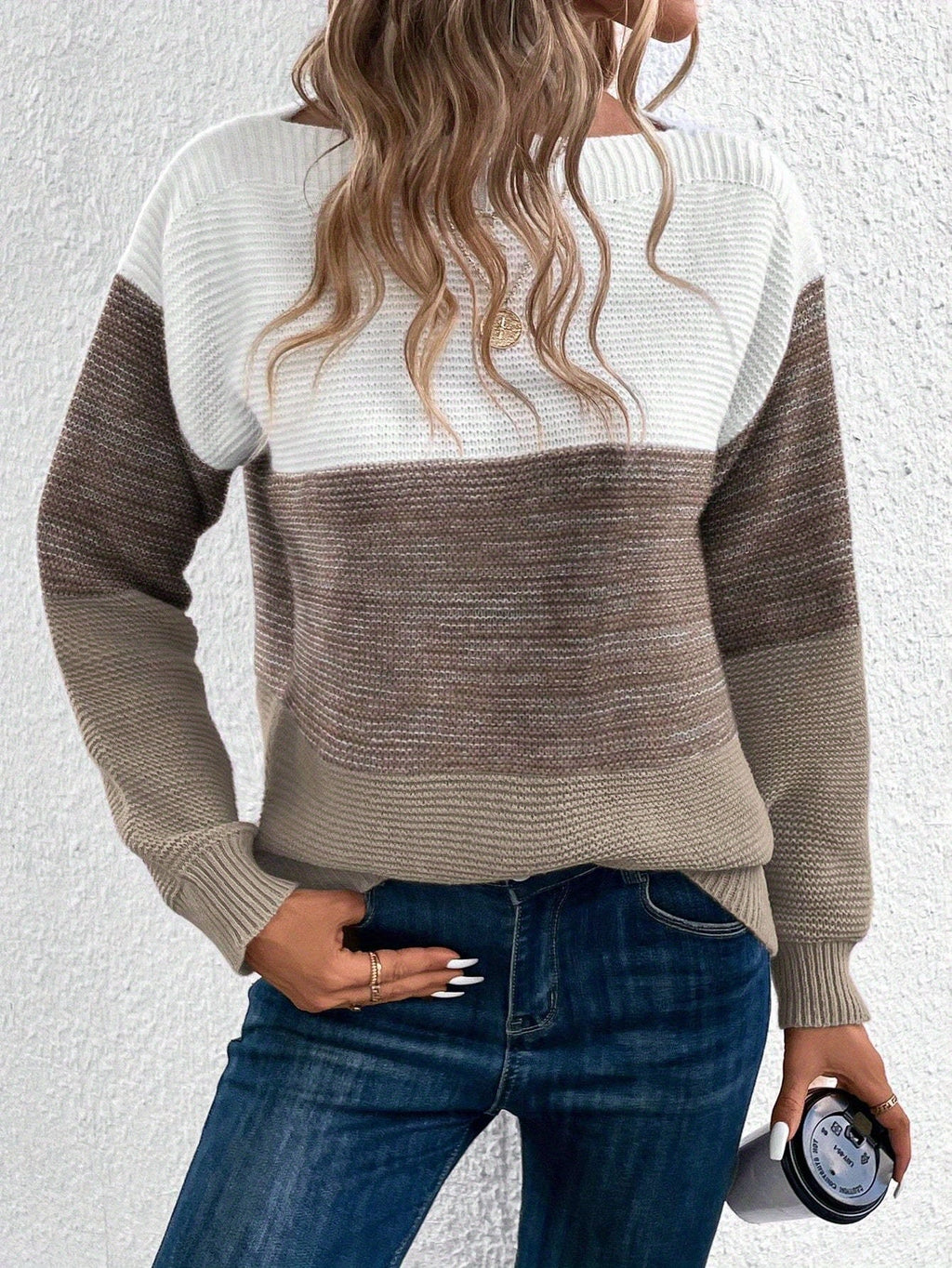 Cleo Boat Neck Drop Shoulder Sweater - view 10
