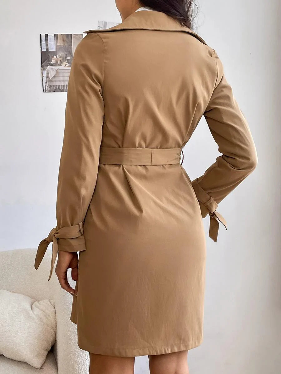 Zoe Belted Double Breasted Trench Coat - view 2