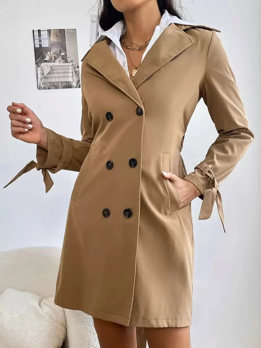 Zoe Belted Double Breasted Trench Coat - view 4