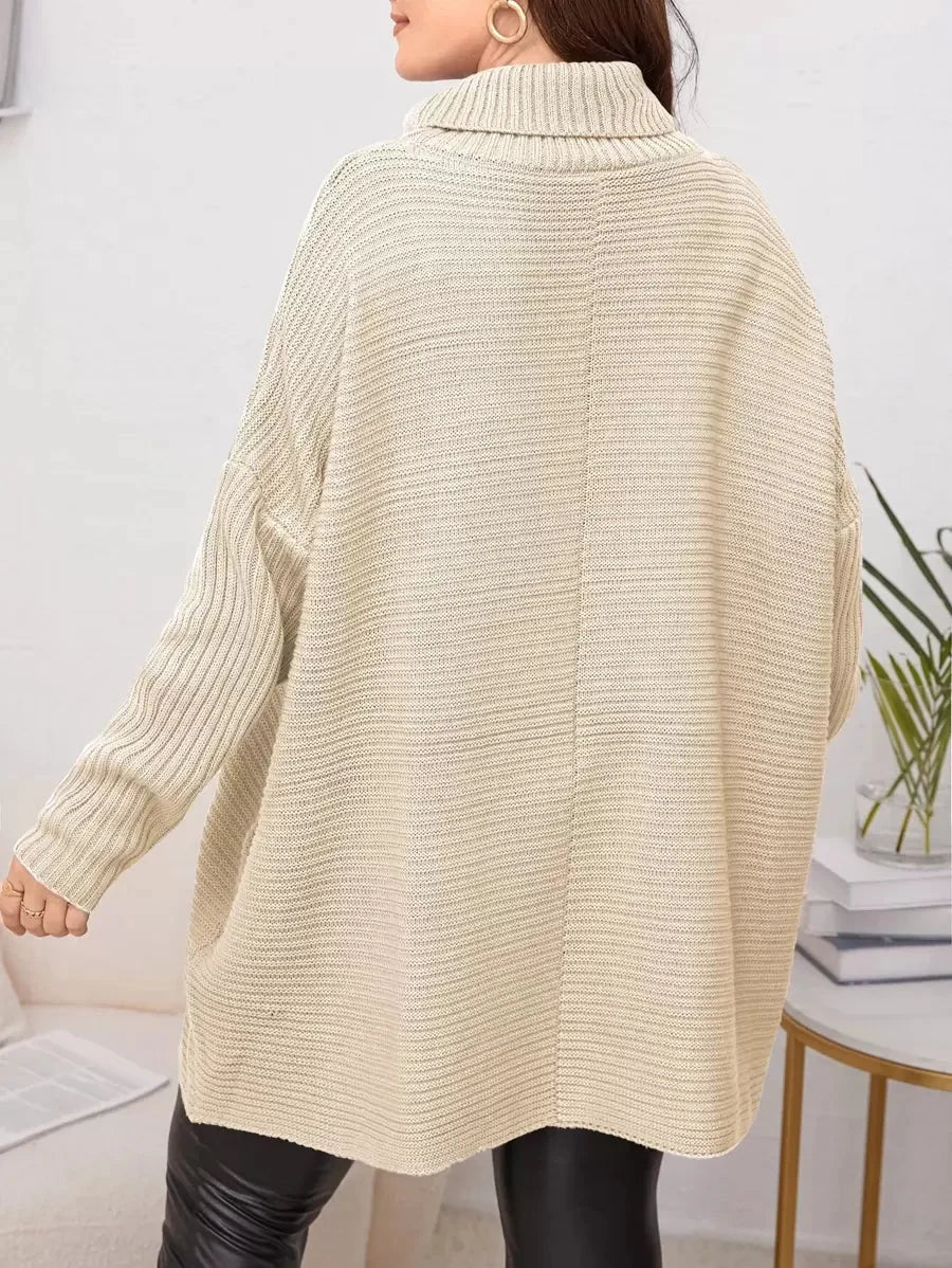 Abigail Ribbed Chunky Knit Turtleneck Sweater - view 5