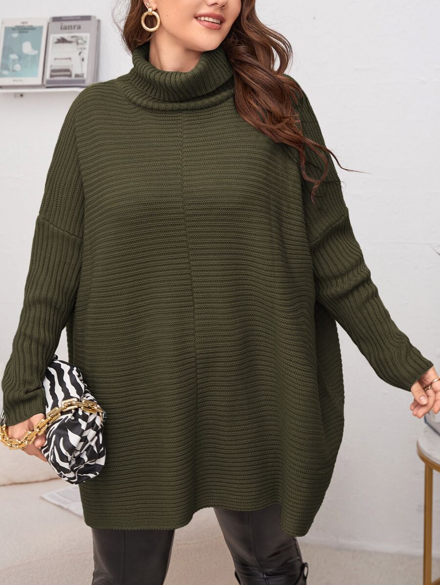 Abigail Ribbed Chunky Knit Turtleneck Sweater - view 3