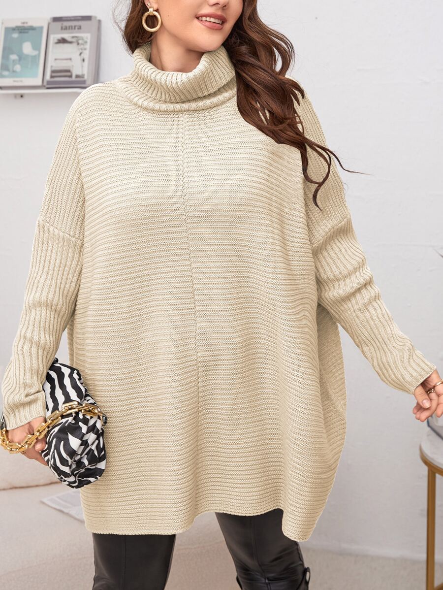 Abigail Ribbed Chunky Knit Turtleneck Sweater - view 6