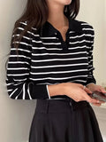 Capucine Ribbed Polo Collar Collared Sweater - front view