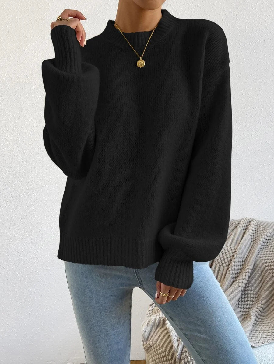 Ava Turtleneck Drop Shoulder Sweater - view 6
