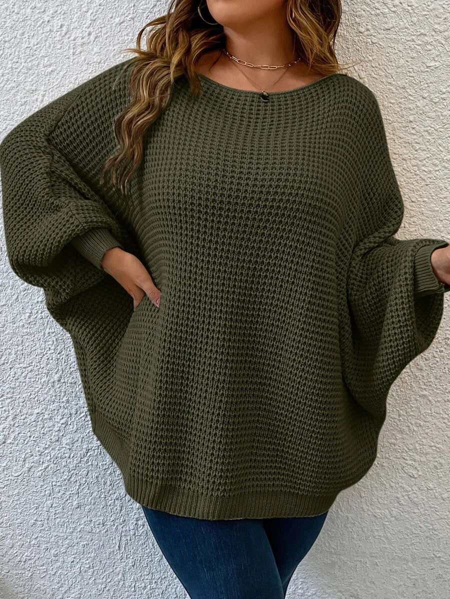 Martina Ribbed Oversized Round Neck Sweater - view 4
