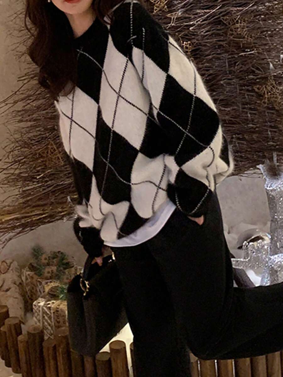 Nika Oversized Round Neck Drop Shoulder Sweater - view 4