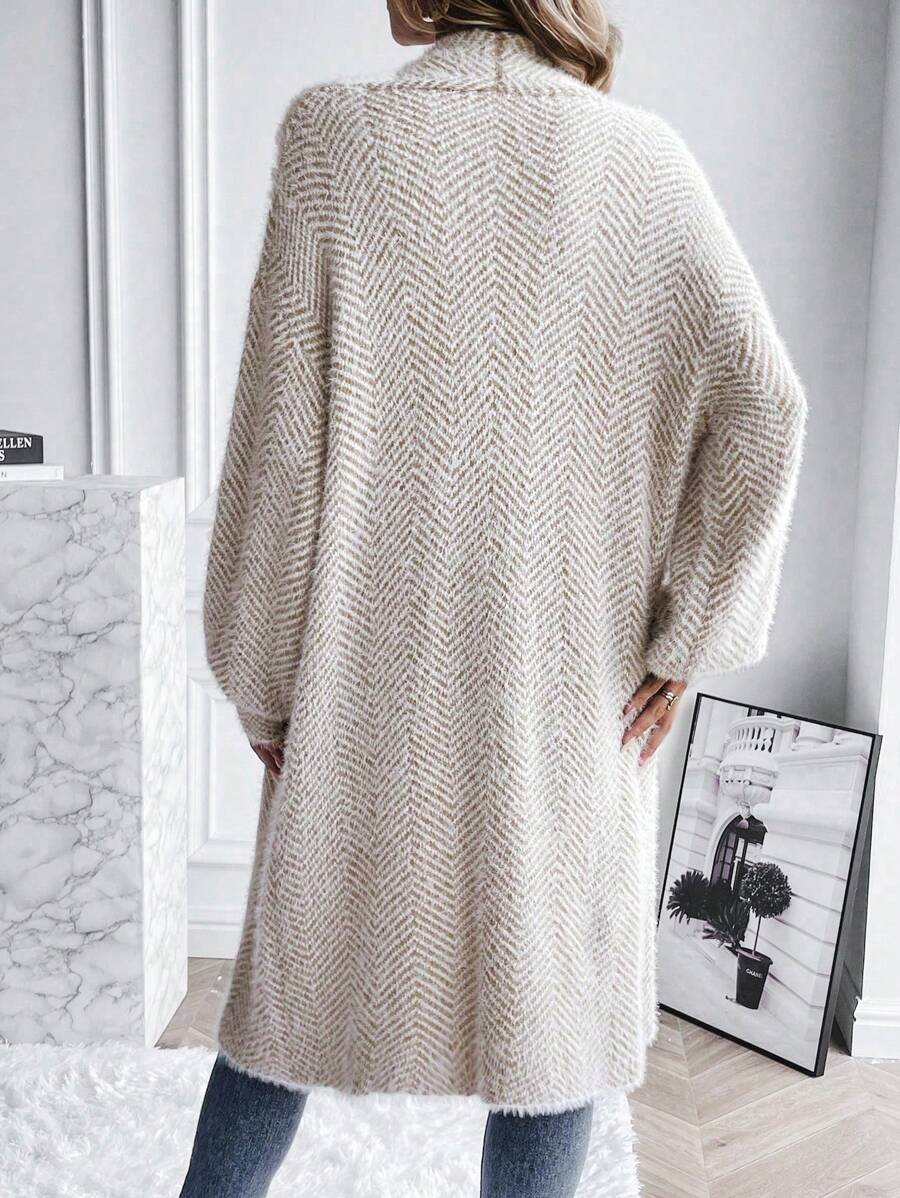 Anya Textured Open Front Layered Cardigan - view 2