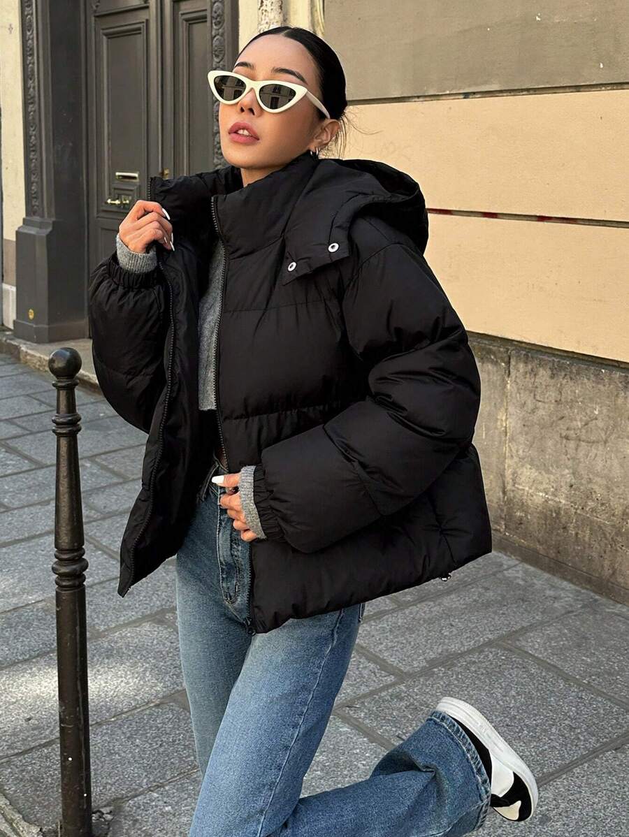 Nadia Padded Hooded Puffer Jacket - front view