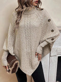 Elena Cable Knit Batwing Sleeve Sweater - front view