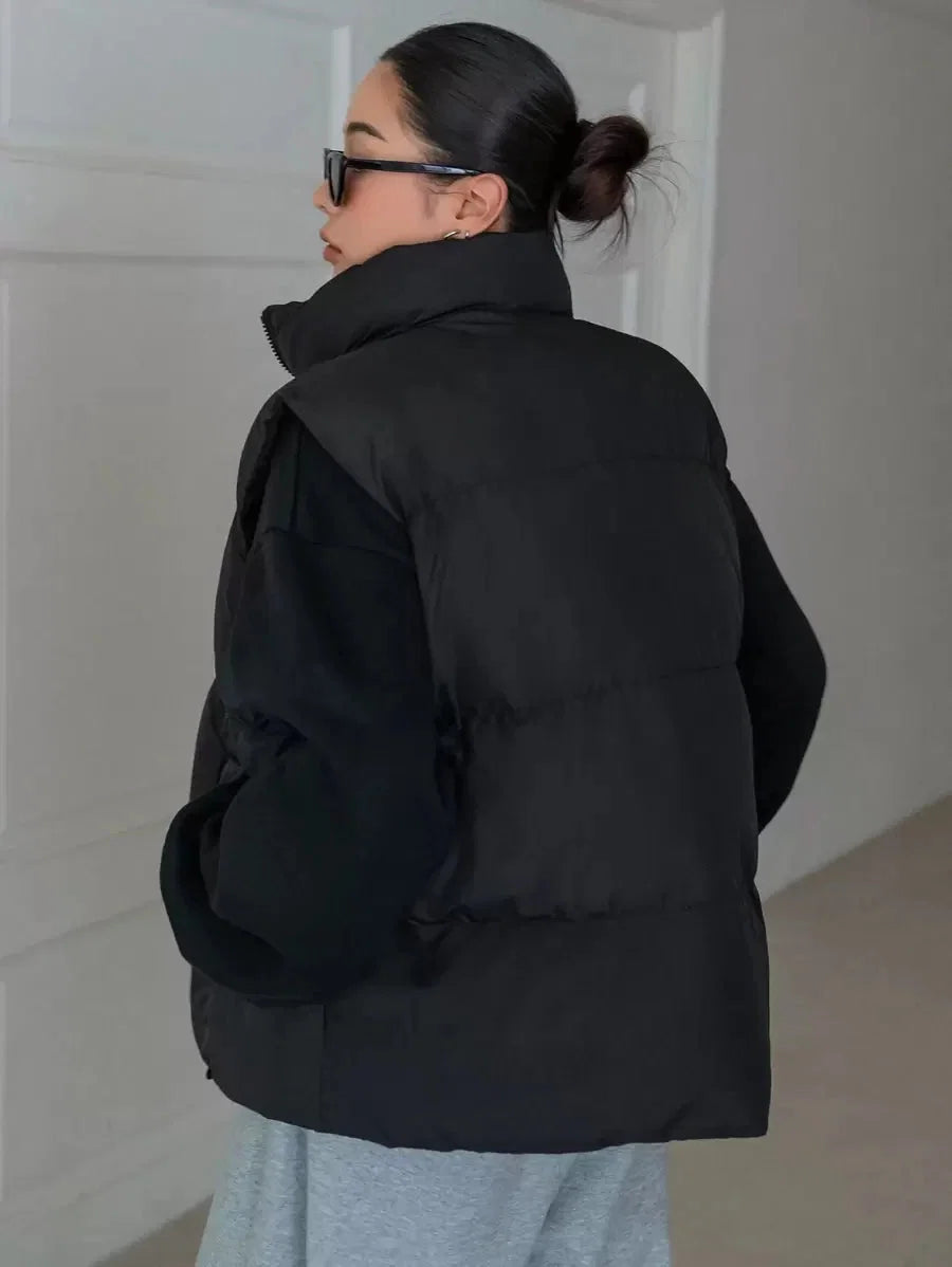Astrid Padded Zip Front Turtleneck Puffer Jacket - view 2