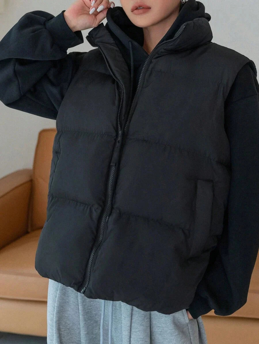 Astrid Padded Zip Front Turtleneck Puffer Jacket - view 3