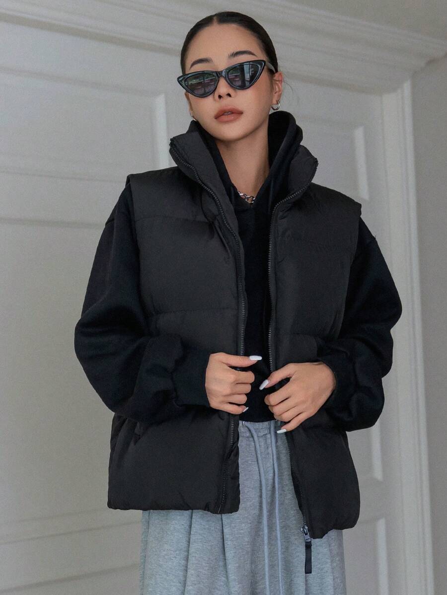 Astrid Padded Zip Front Turtleneck Puffer Jacket - view 5
