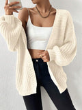 Margot | Chunky-Knit Open-Front Drop-Shoulder Cardigan