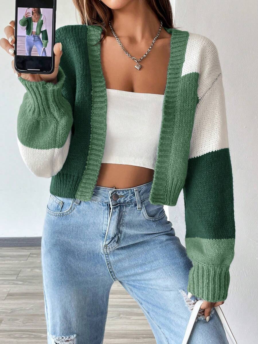 Emilie Open Front Cropped Cardigan - view 9