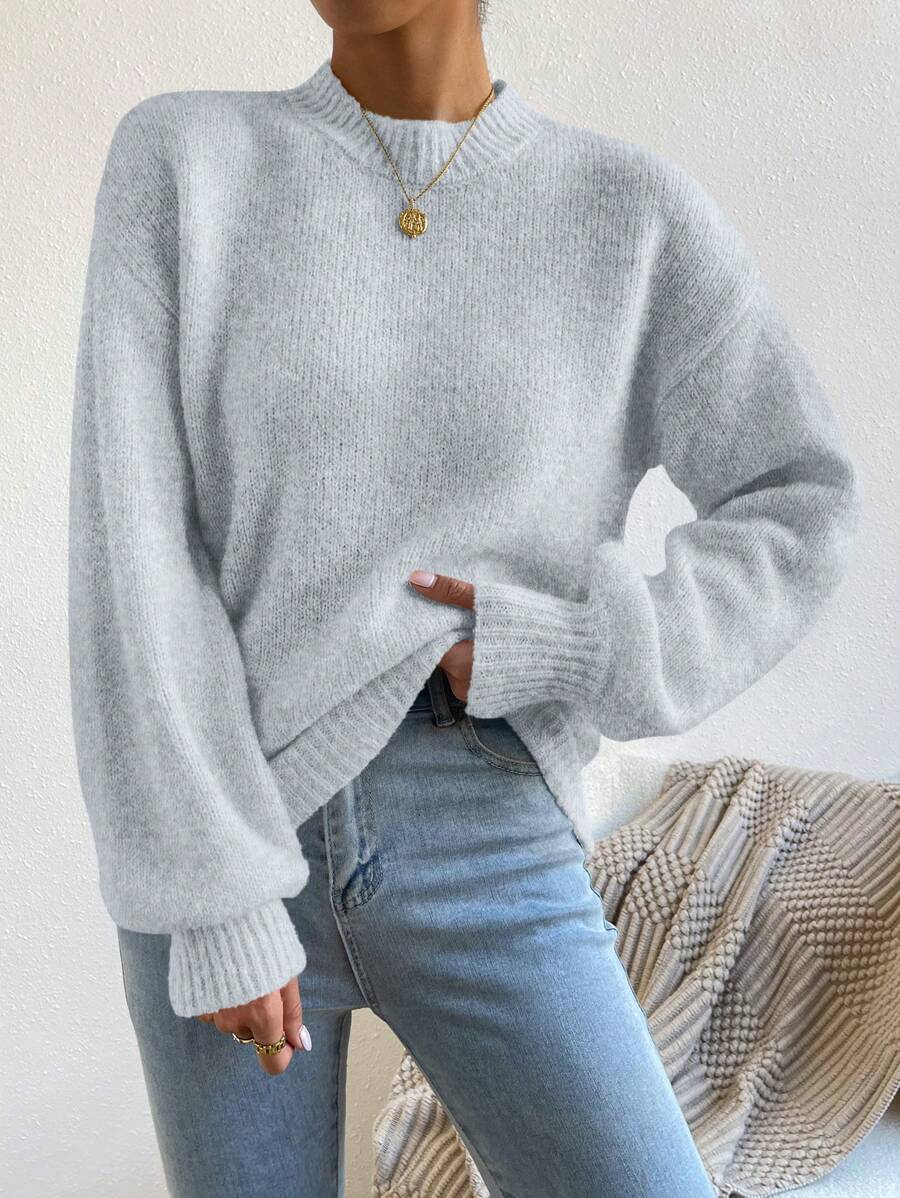 Ava Turtleneck Drop Shoulder Sweater - view 9
