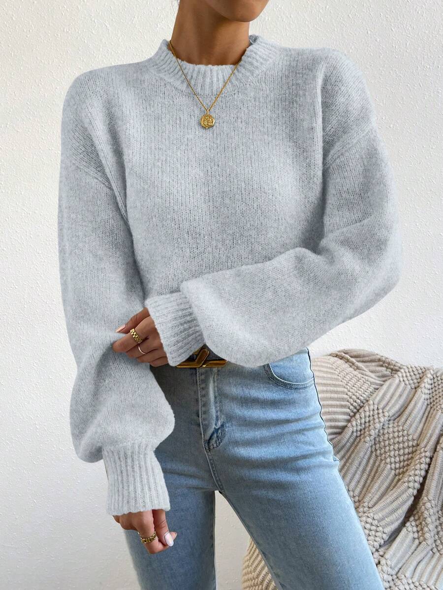 Ava Turtleneck Drop Shoulder Sweater - view 11