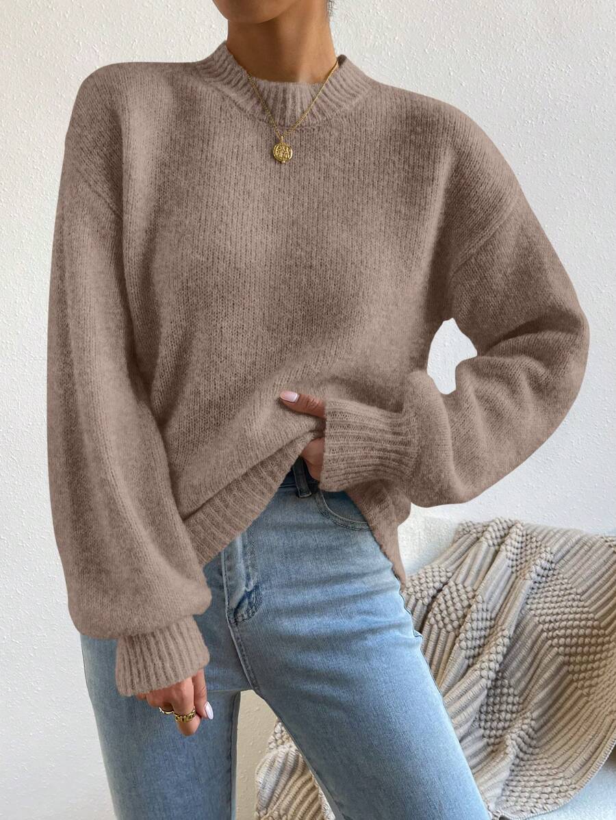 Ava Turtleneck Drop Shoulder Sweater - view 8
