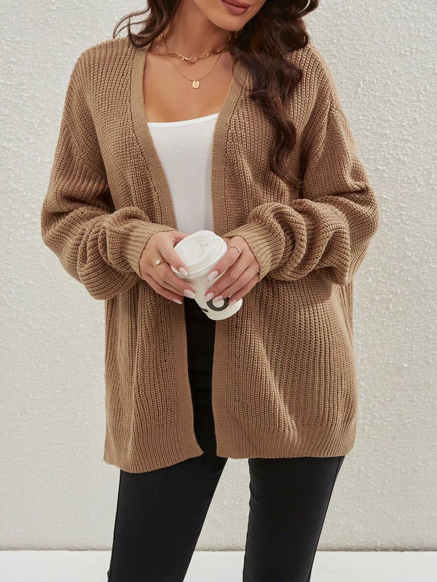 Vera Ribbed Open Front Cardigan - view 3