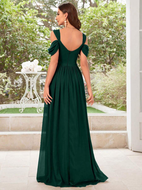 Abigail Cold Shoulder Split Hem Maxi Dress - view 2