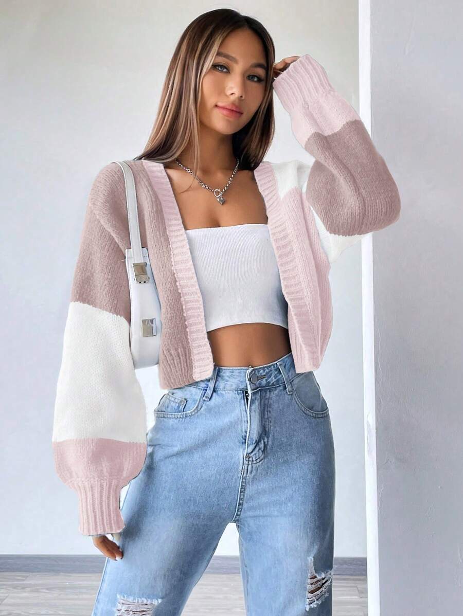 Emilie Open Front Cropped Cardigan - view 15
