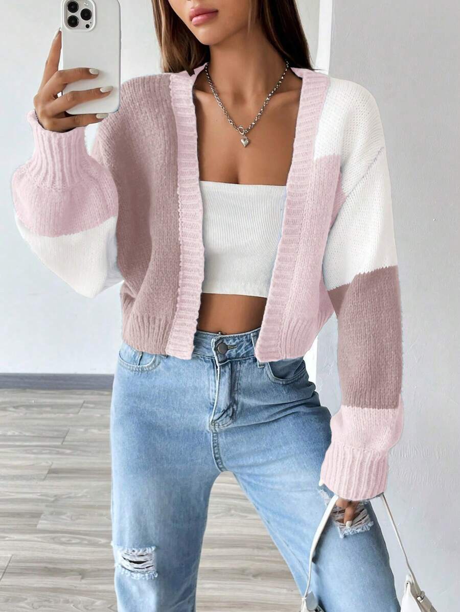 Emilie Open Front Cropped Cardigan - view 16