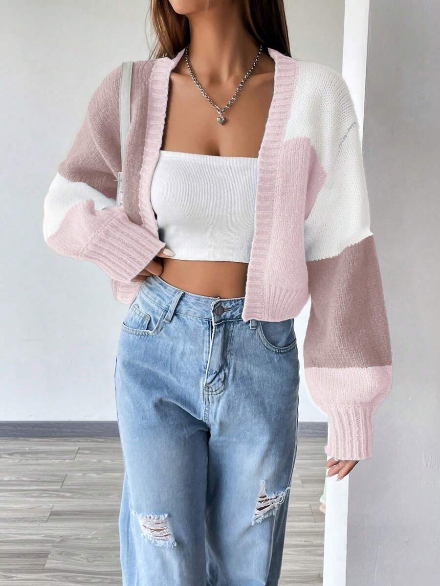 Emilie Open Front Cropped Cardigan - view 17