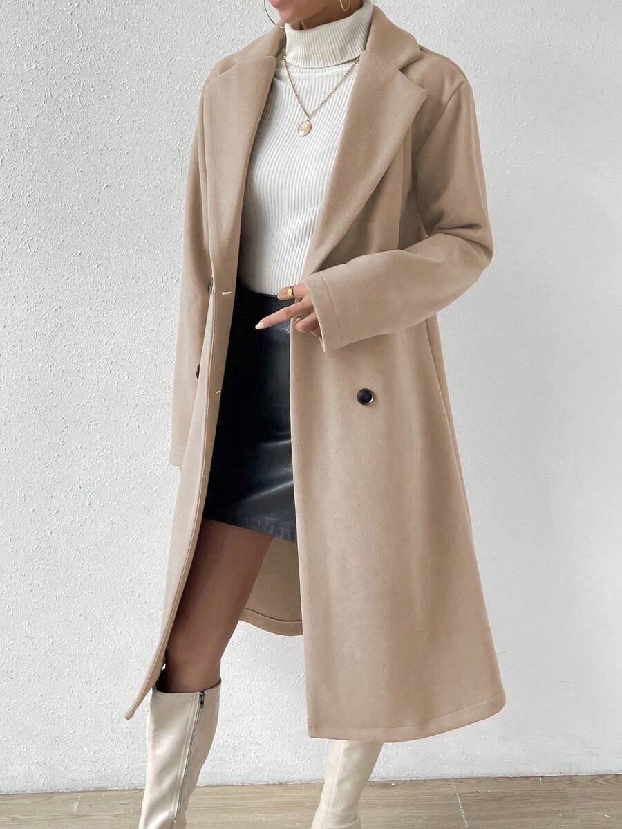 Sara Tailored Double Breasted Longline Overcoat - view 5