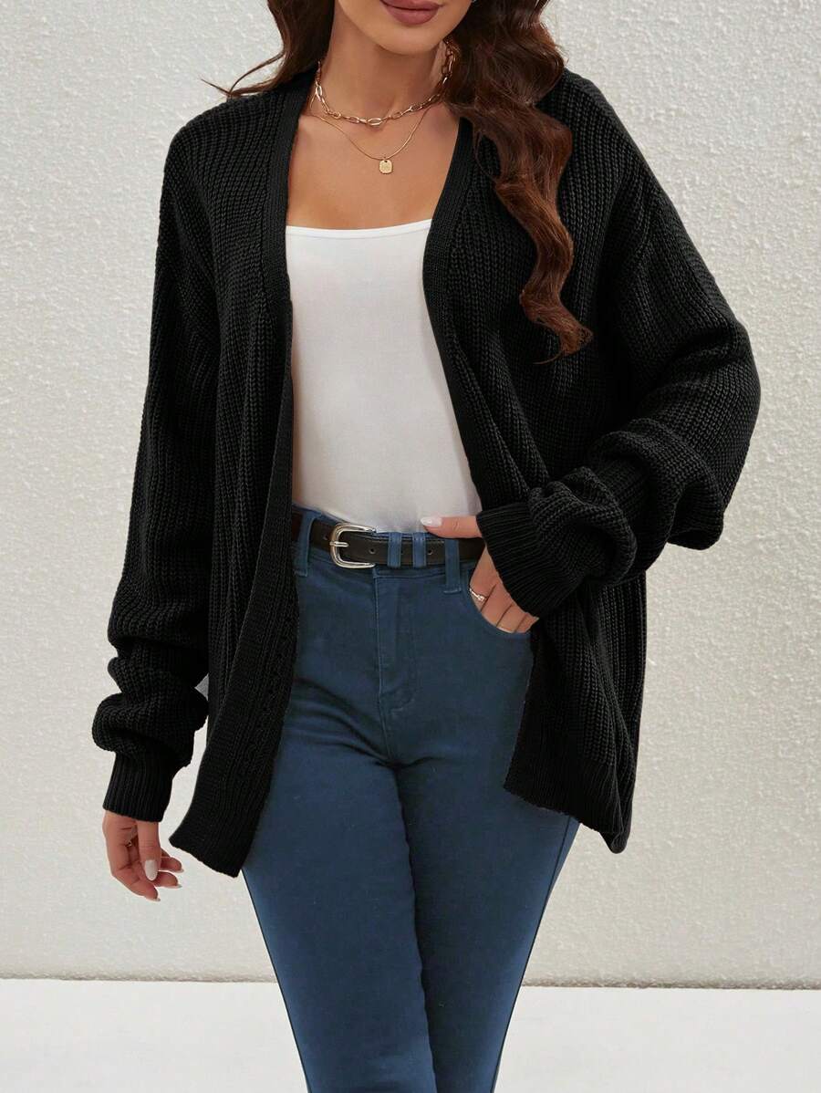 Vera Ribbed Open Front Cardigan - view 7
