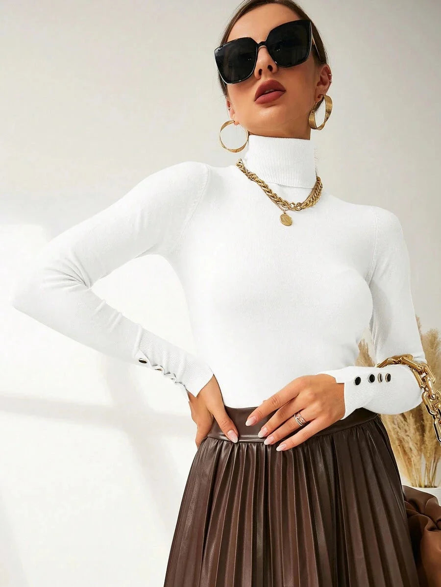 Femke Turtleneck Slim Fit Sweater - front view