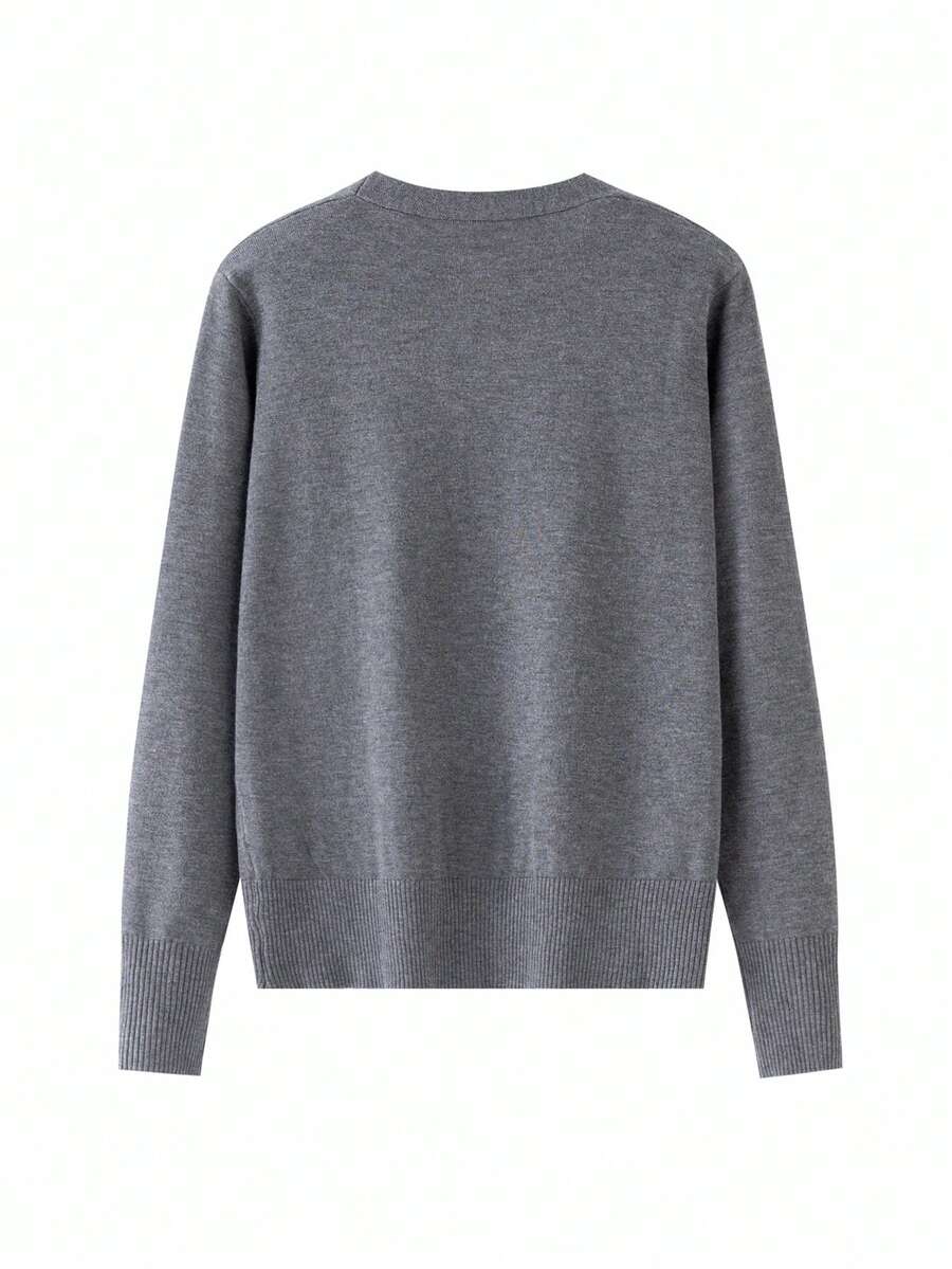 Ida Ribbed Button Front V Neck Cardigan - view 9