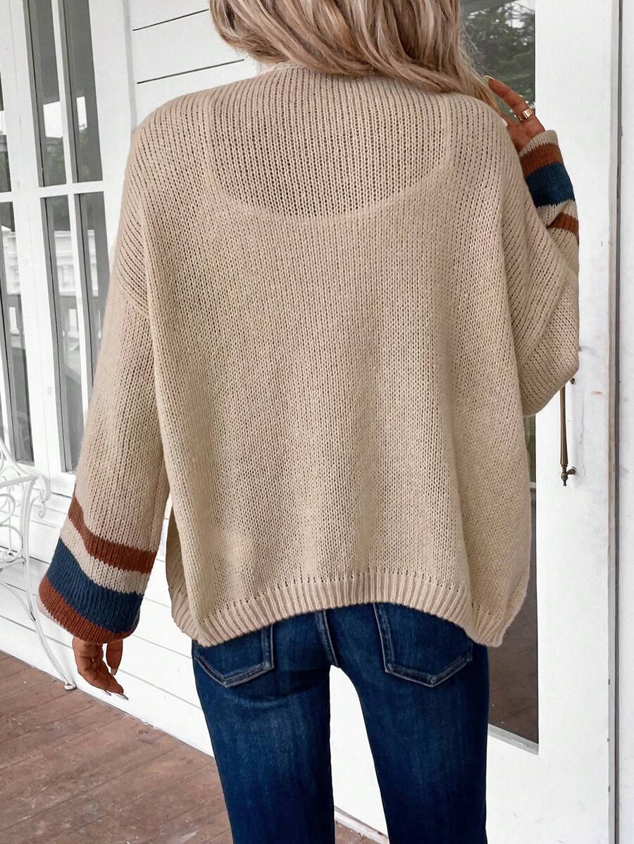 Martina Striped Drop Shoulder Layered Cardigan - view 2
