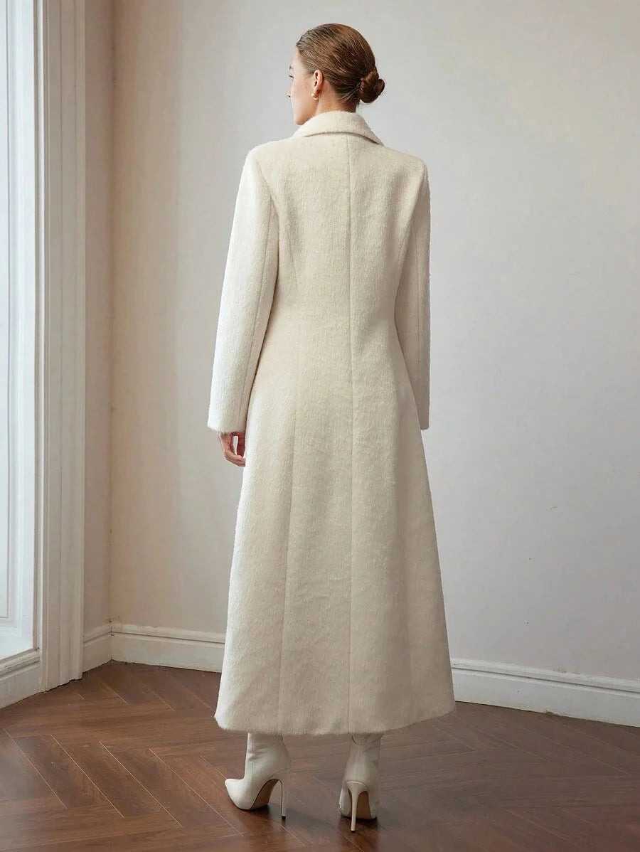 Julia Double Breasted Notch Lapel Longline Overcoat - view 2