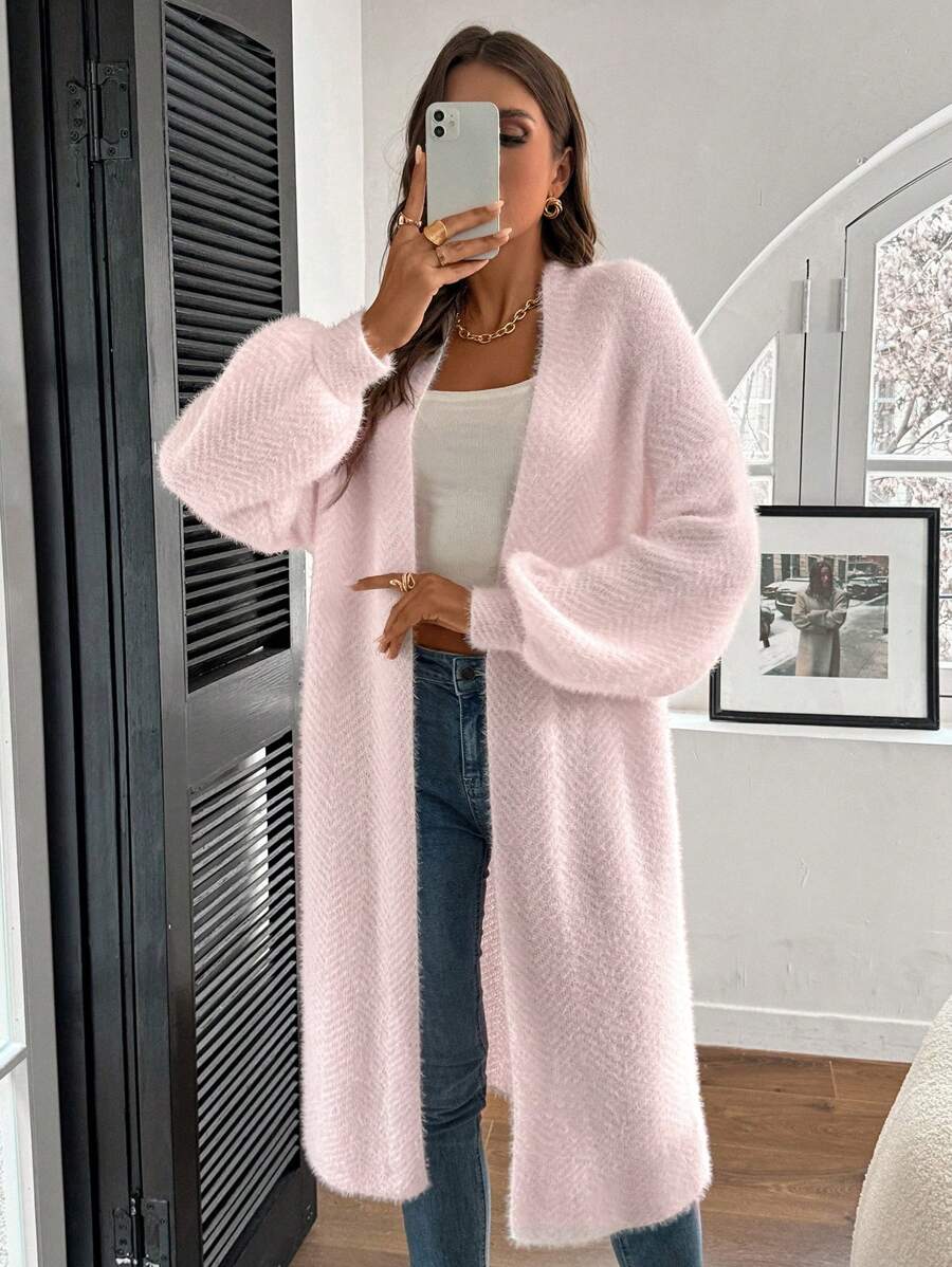 Anya Textured Open Front Layered Cardigan - view 11