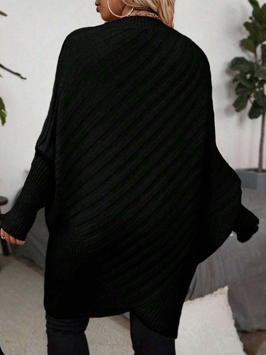 Giulia Oversized V Neck Batwing Sleeve Sweater - view 8