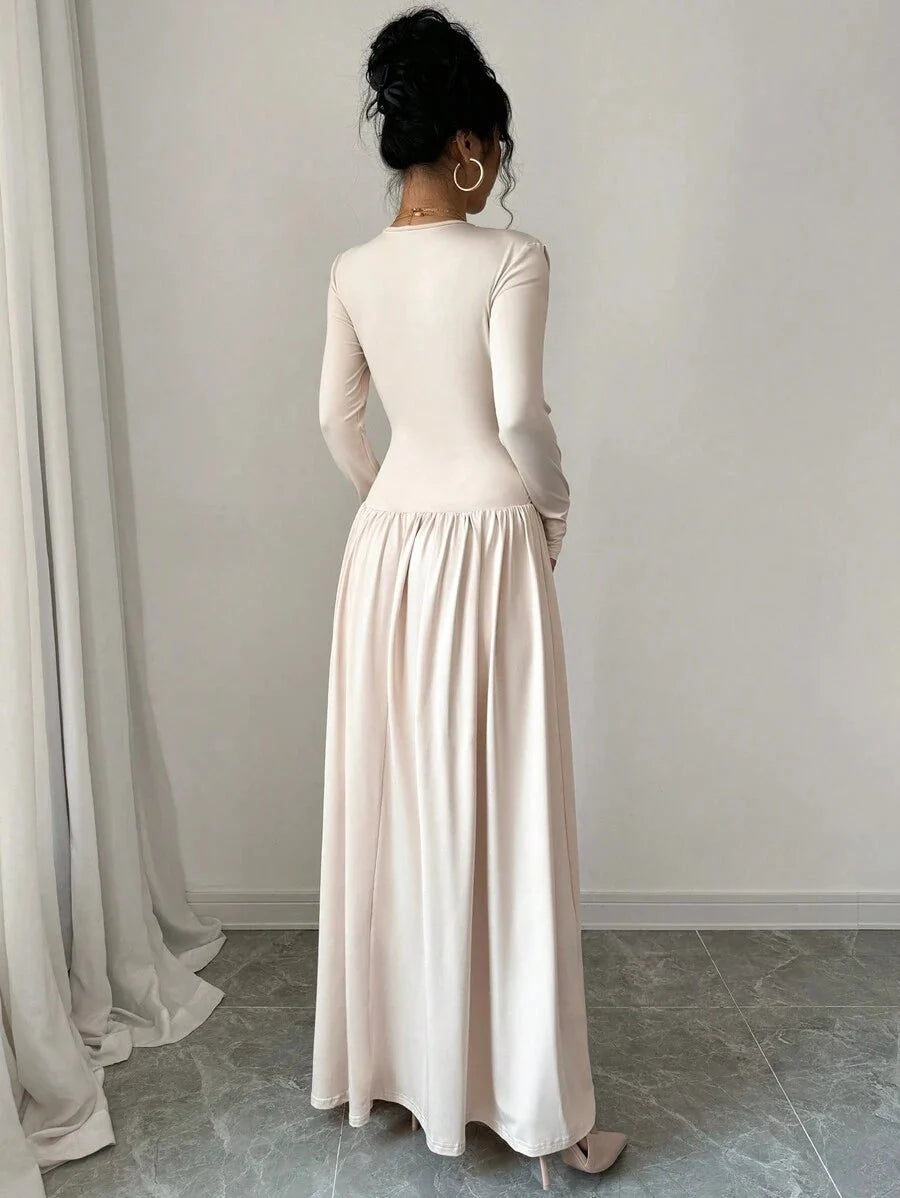 Persephone V Neck Ruched Maxi Dress - view 2