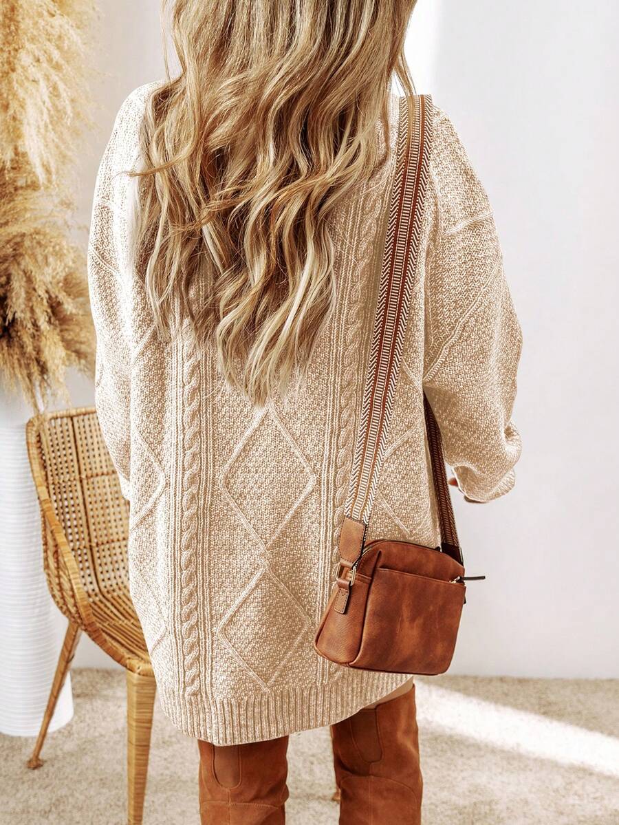 Iris Cable Knit Oversized Sweater Dress - view 2