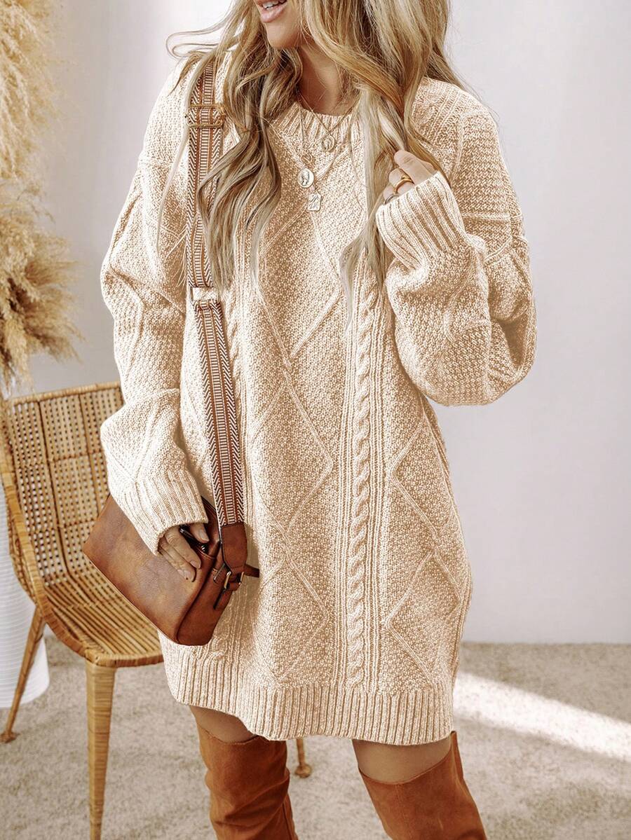 Iris Cable Knit Oversized Sweater Dress - view 3