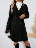Hazel Belted Double Breasted Collared Trench Coat - view 4