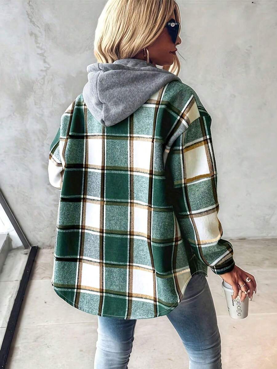 Camille Plaid Button Front Jacket - view 2