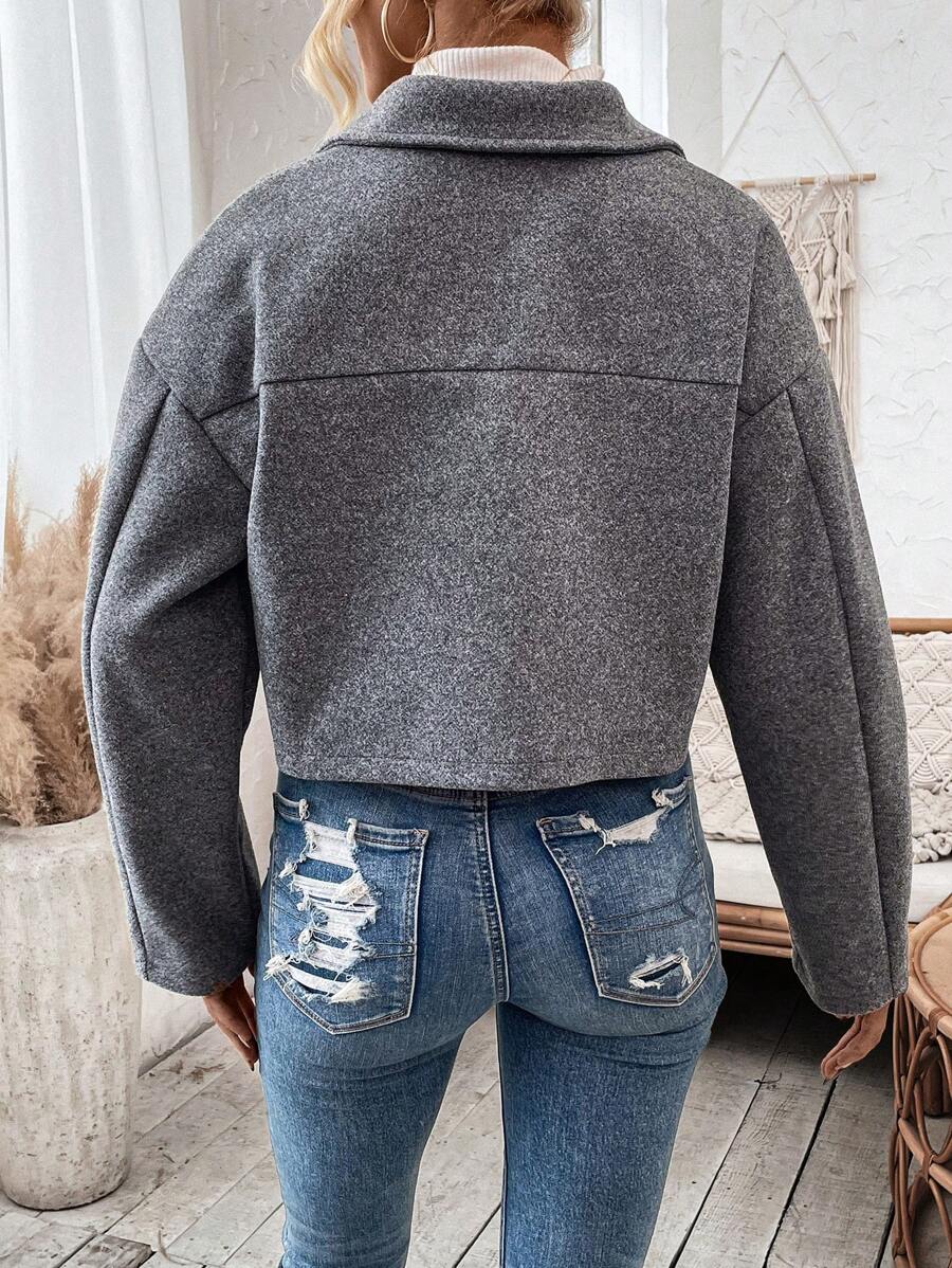 Marguerite Zip Front Collared Patch Pocket Jacket - view 2